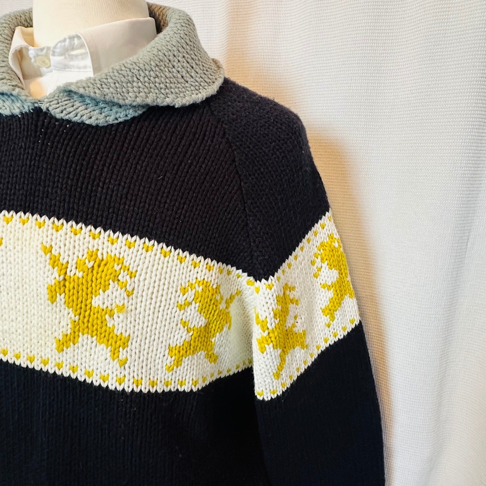 Mecca‎ vintage Mens XL Greek Key Aztec Print Knit Sweater - Picture 4 of 11